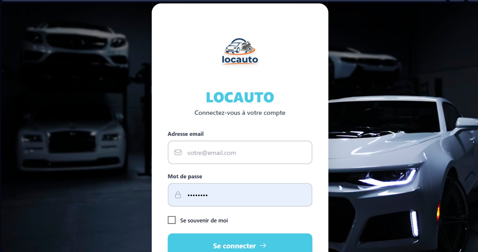 Écran de connexion et contrôle d’accès.